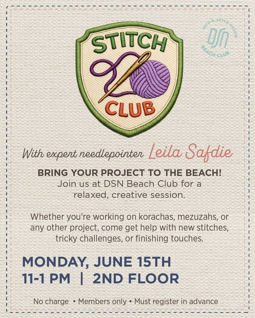 JUNE 15th STitch CLub